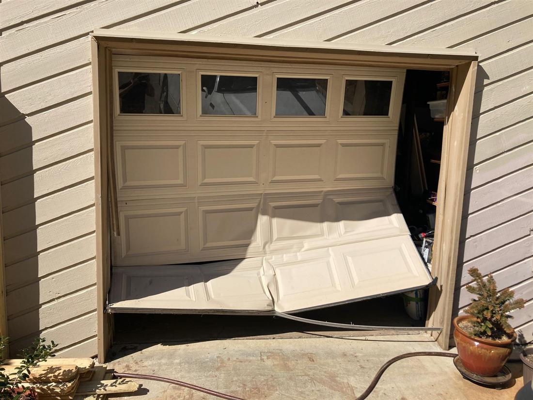 Completed cream garage door replacement